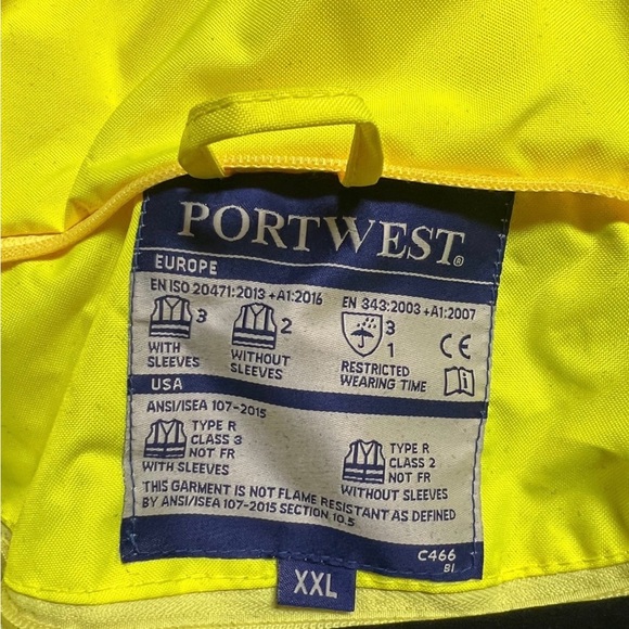 Portwest Jacket Yellow/Black XXL - Picture 5 of 6